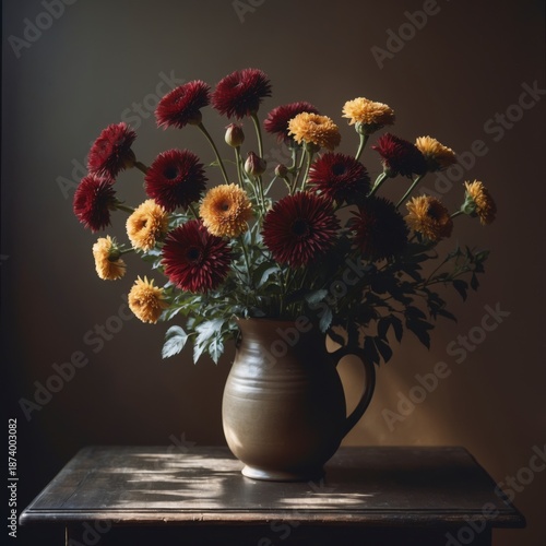 Chrysanthemums in vase