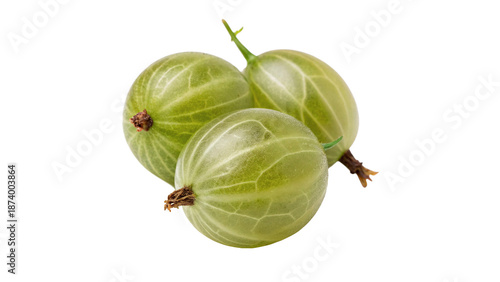 Φωτογραφία Fresh green gooseberries isolated on transparent background cut out