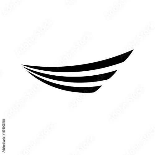Abstract Wing Shape Speed Lines Element