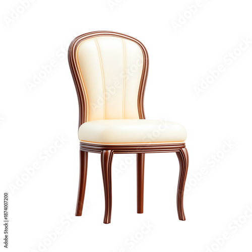 Elegant chair with smooth curves and soft upholstery for stylish interiors.