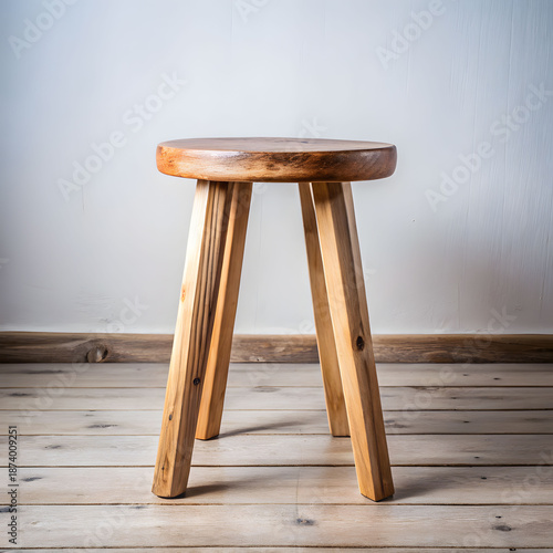 rustic wooden stool a simple sturdy seat