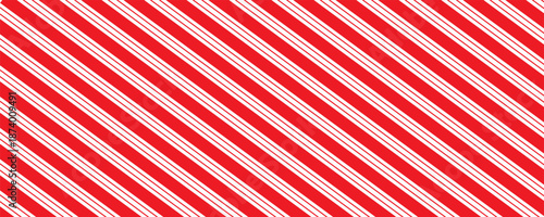 Candy Cane Stripes Seamless Pattern - Diagonal candy cane stripes repeating pattern design.eps10