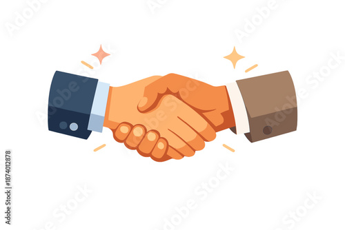 Successful Business Handshake with Glowing Effect