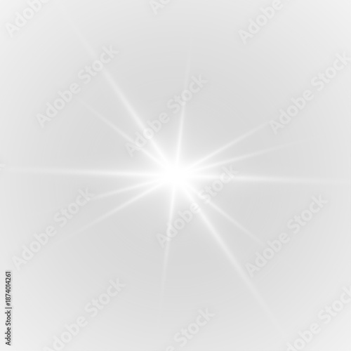 Foto Silver white starlight shines with clean glow and subtle sparkles