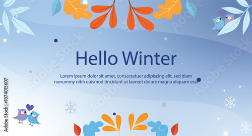 Abstract autumn background with orange leaves and floral vector design for seasonal decoration and banners