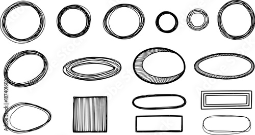 Abstract Hand-Drawn Note and Highlighter Vector
