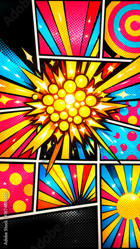 Comic Panel Explosion Of Light