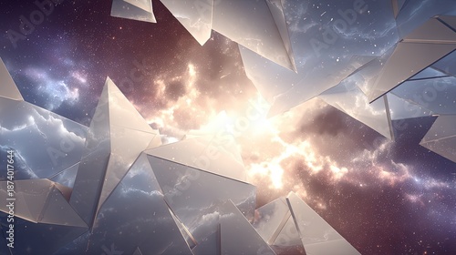 Abstract Geometric Space Background