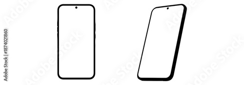 Mockup smart phone new generation PNG High quality Image isolated screen Transparent for Infographic