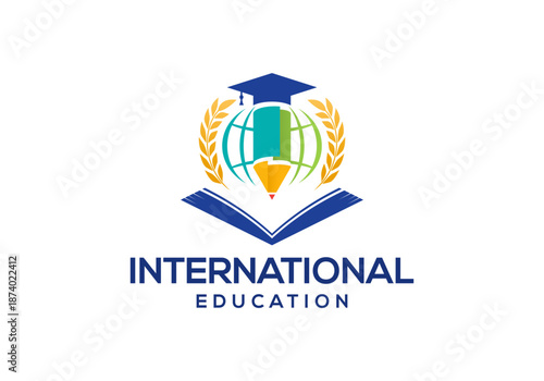 global education icon logo design vector.