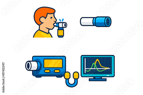 Medical equipment for lung function testing