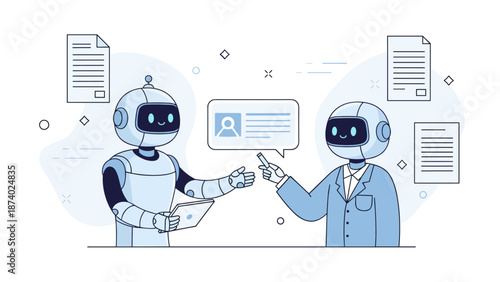 Robots discussing documents: ai collaboration and technology interaction