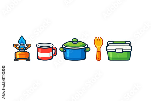 Camping Gear Icons