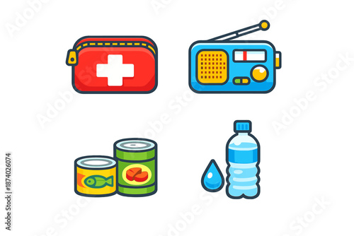 Emergency Preparedness Icons Set