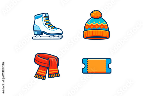 Winter Sports and Activities Icons