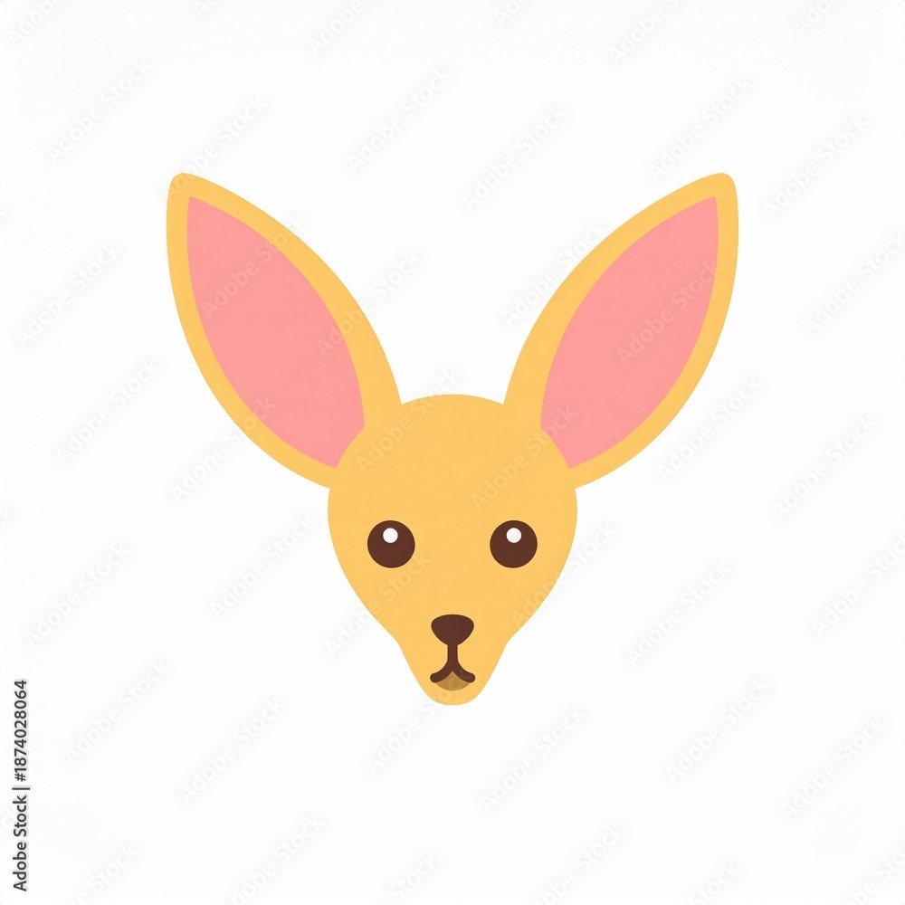 Obraz premium Cute Cartoon Deer Head Mascot Vector Illustration for Kids and Branding Designs