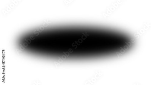 Realistic black drop shadow effect with ellipse shape. Blurred glowing drop shadow for attractive designs. Vector illustration.