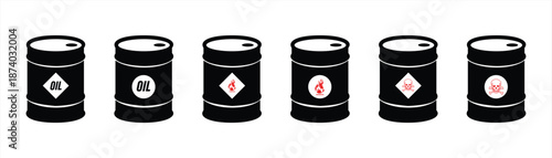 icon of an oil drum with a hazard symbol