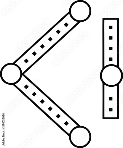 code branch line art vector illustration on transparent background