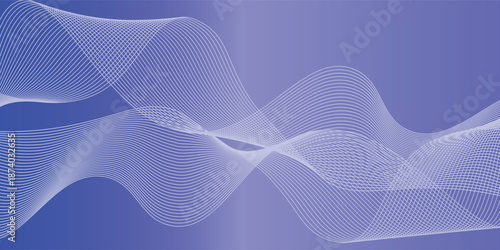 A minimalist background emphasizing simplicity yet charming with white wavy lines flowing against a blue gradient background.