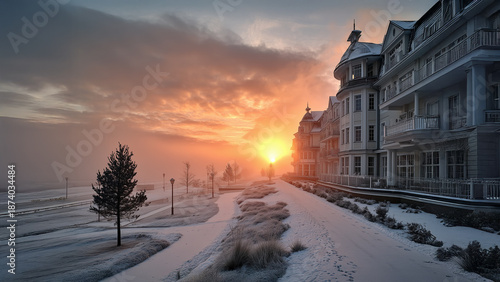 New Years Eve Morning in the Baltic Sea Spa