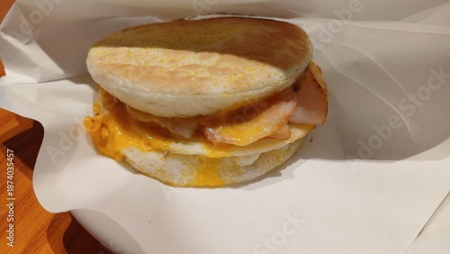 burger on a white plate