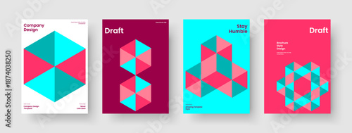 Geometric Background Template. Abstract Poster Layout. Isolated Business Presentation Design. Report. Flyer. Brochure. Book Cover. Banner. Catalog. Leaflet. Brand Identity. Portfolio. Handbill