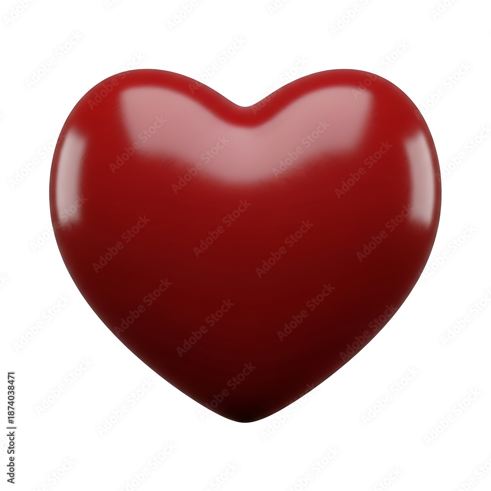 Fototapeta premium A shiny red heart