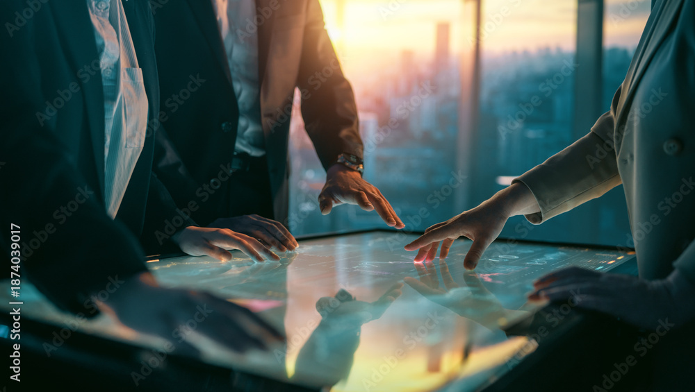 Obraz premium team of managers working in the office