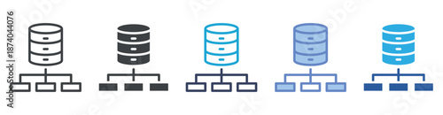 Structure icon set multiple style collection