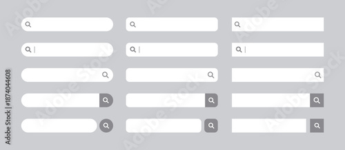 検索窓・検索バーのイラスト素材　セット　Search bar illustration set
