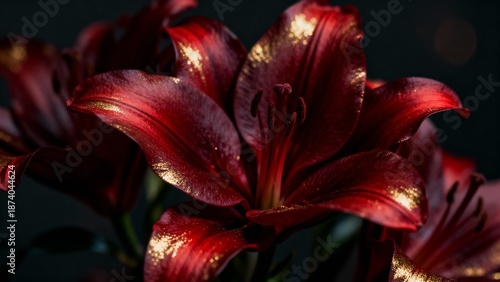 Dark Luxury Roses with Gold Accents