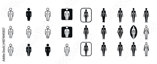 Diverse gender symbols: inclusive icon set representing various genders and identities