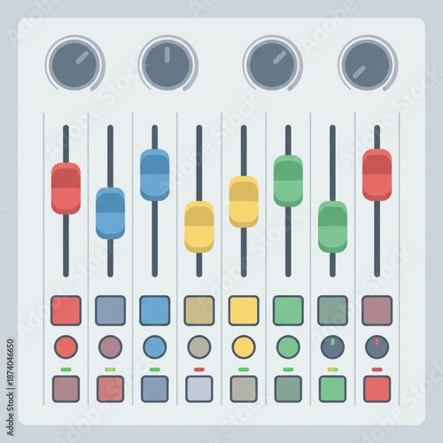 vector illustration of a set of buttons