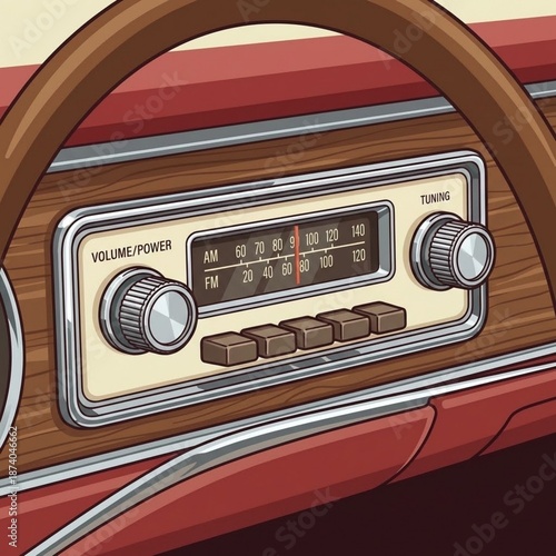 vintage radio isolated