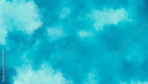 Turquoise Watercolor Abstract Background Texture