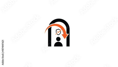 Padlock with Checkmark and Arrow Turning