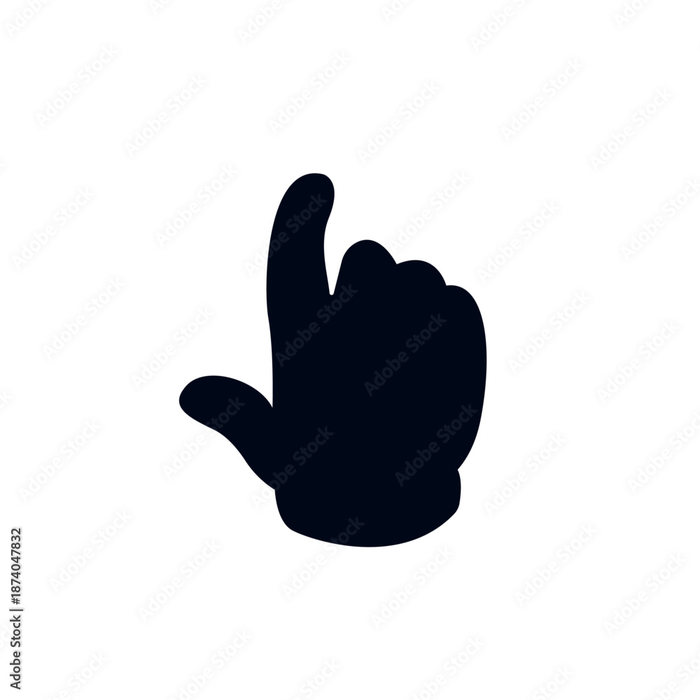 Obraz premium finger pointing up hand pointer white blue glove this emoji symbol sign icon vector illustration isolated flat