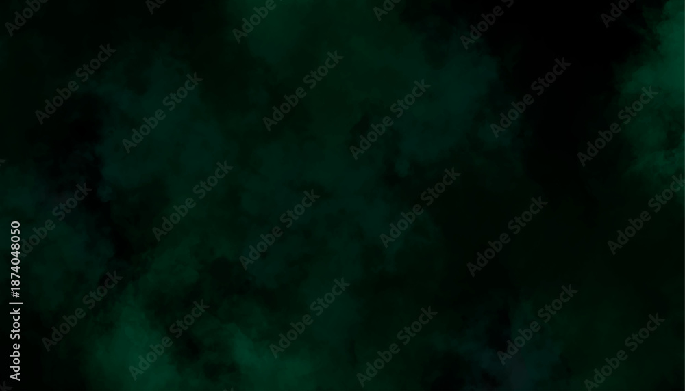 Naklejka premium Dark Green Smoky Abstract Background Texture