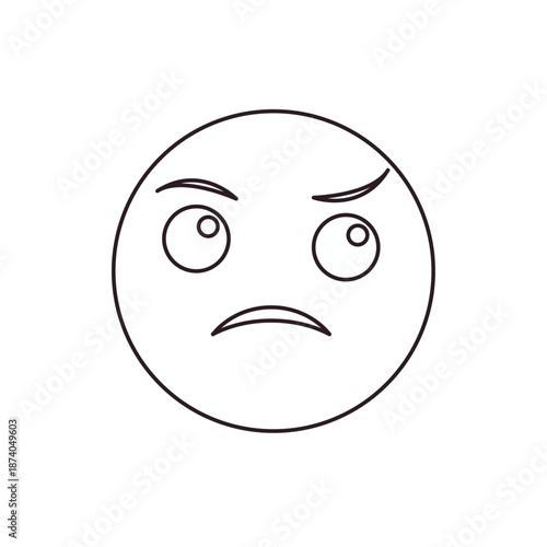 Thinking face think wondering questioning question why face emoji symbol sign icon vector illustration isolated flat