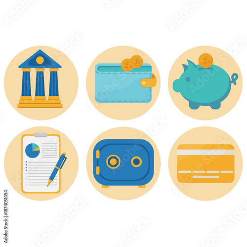 set of financial icons 