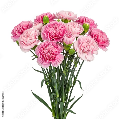 Delicate pink carnations bouquet