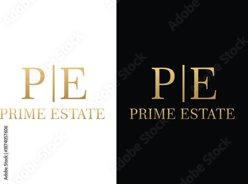 Luxury PE Monogram Logo for Real Estate and Premium Branding