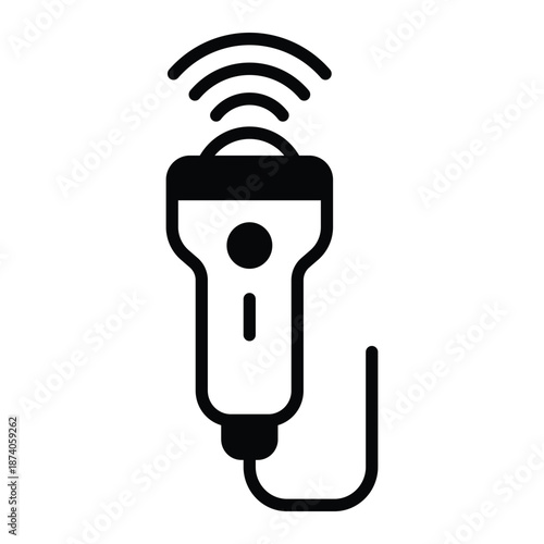 Ultrasound Probe Vector Icon which can easily modify or edit