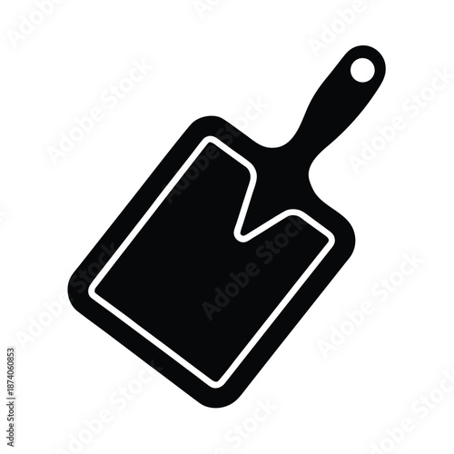 Cutting Board With Knife Vector Illustration