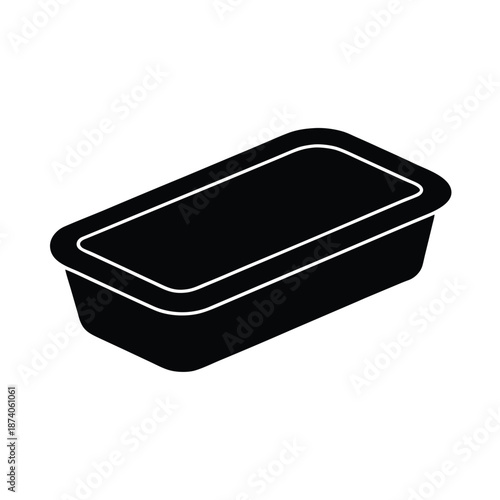 Rectangular Baking Dish Vector Illustration