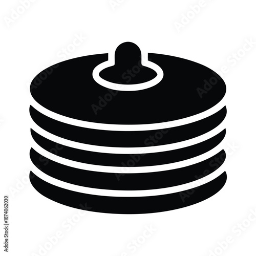 Stack of Pancakes Vector Illustration