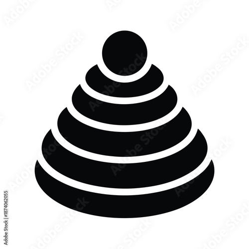 Stacking Ring Toy Vector Illustration