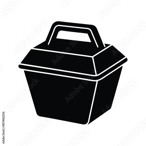 Takeout Food Container Vector Illustration