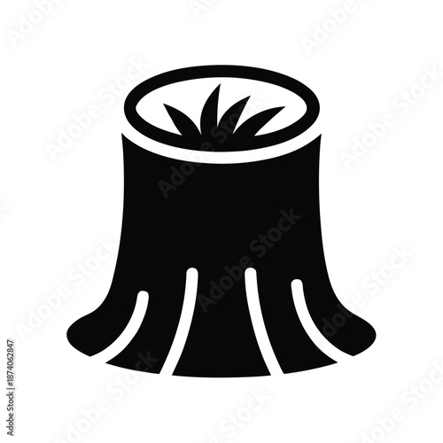 Tree Stump Vector Illustration